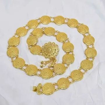 Elegant 14K Gold Plated Body Chain Adjustable Waist Belt