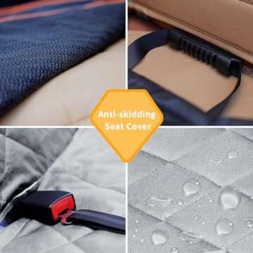 Dog Seat Cover Car Seat Cover for Pets 100%Waterproof Pet Seat Cover Hammock 600D Oxford Fabric Heav...