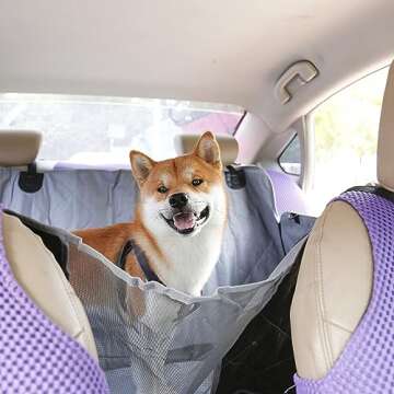 Dog Seat Cover Car Seat Cover for Pets 100%Waterproof Pet Seat Cover Hammock 600D Oxford Fabric Heavy Duty Scratch Proof Nonslip Durable Soft Pet Back Seat Covers for Cars Trucks and SUVs