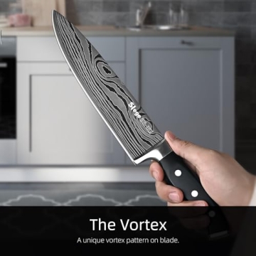 Slege 18-Piece Knife Set with Block and Sharpener