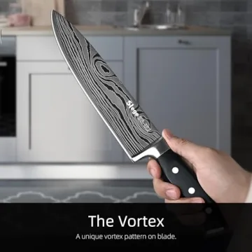 Slege 18-Piece Knife Set with Block and Sharpener