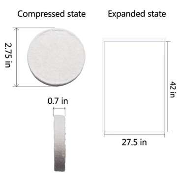 Compressed Towel Tablets Travel Towels Disposable Large Reusable 55x28 Inch for Camping Sports Hiking Beach Swim (55x28 Inch)