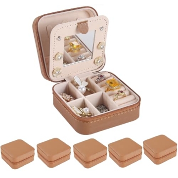 KElofoN Travel Jewelry Case - Elegant Organizer with Mirror for Women
