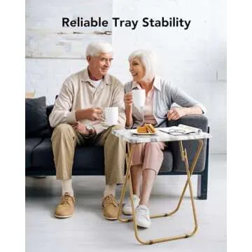 HUANUO Folding TV Tray Table for Stylish Meal Serving
