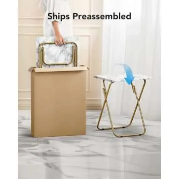 HUANUO Folding TV Tray Table for Stylish Meal Serving