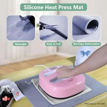 Calogy Heat Press Mat Silicone for Vinyl Crafting