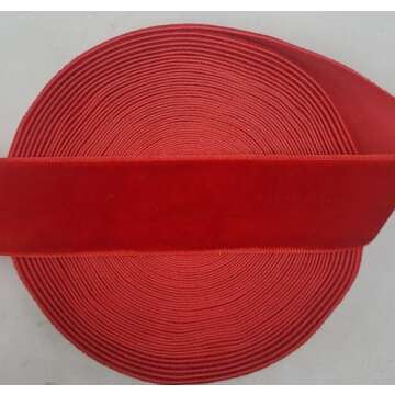 Premium Velvet Ribbon Spool (Red, 1" | 10 Yards)