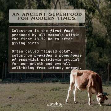 COWBOY COLOSTRUM - Bovine Colostrum Powder - The Exclusive 1st Milking Whole Colostrum- Grass Fed Co...