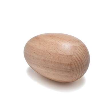 4 PCS Wood Egg Shakers Set, Musical Percussion Instruments, Natural Finish