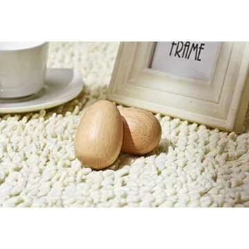 4 PCS Wood Egg Shakers Set, Musical Percussion Instruments, Natural Finish