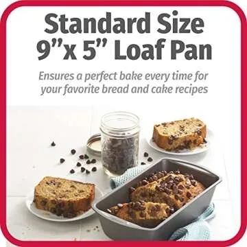 GoodCook Everyday Non-Stick 9” x 5” Bread Loaf Pan – Loaf Bread Pan for Baking, Steel Bread Baking Supplies, Baking Pans for Meatloaf, Breads, Cakes, Brownies, Lasagnas, Casseroles