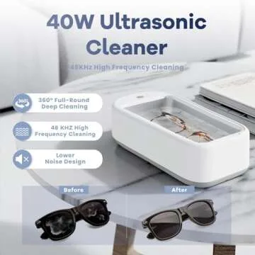 Max Titanium Ultrasonic Jewelry Cleaner - 40W Powerful 640ML