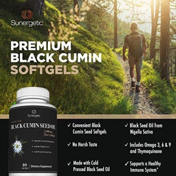 Sunergetic Black Cumin Seed Oil Softgels - 1000mg