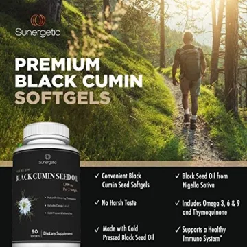 Sunergetic Black Cumin Seed Oil Softgels - 1000mg