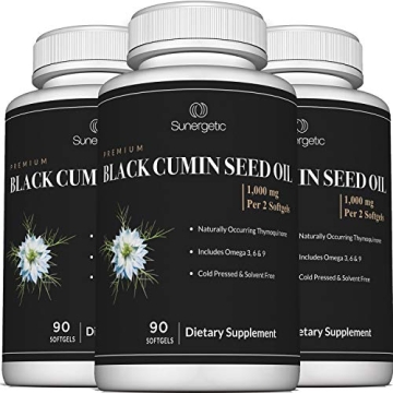 Sunergetic Black Cumin Seed Oil Softgels - 1000mg