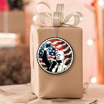 Trump Christmas Ornaments 2024, Donald Trump Christmas Ornament,Trump Ornament 2024, Donald Trump Ornament, Trump Ornament, Trump Gifts, Trump Merchandise (Trump with Raise Fist)