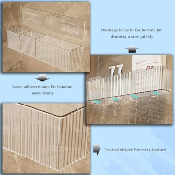 2 Pack Wall-Mounted Bathroom Organizer for Makeup & More