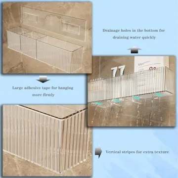 2 Pack Wall-Mounted Bathroom Organizer for Makeup & More