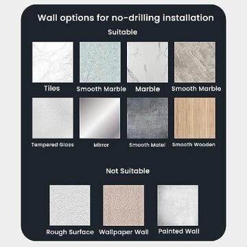 2 Pack Wall-Mounted Bathroom Organizer for Makeup & More