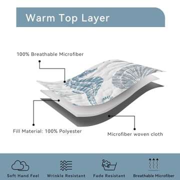 Queen Coastal Quilt Set – Nautical Bedding for Summer