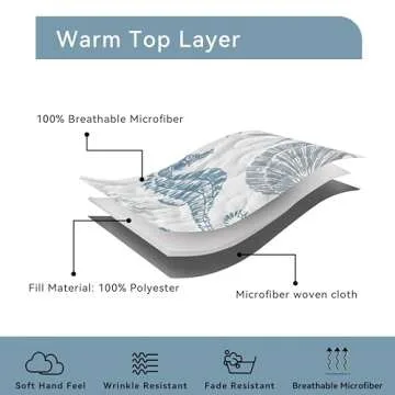 Queen Coastal Quilt Set – Nautical Bedding for Summer