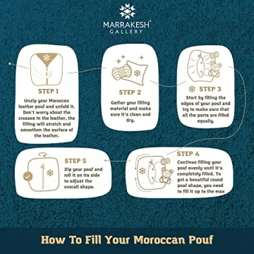 Handmade Moroccan Round Faux Leather Poufs for Stylish Homes