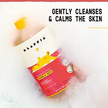 Alaffia Kids Bubble Bath Coconut Strawberry - Gentle & Fun