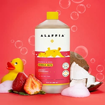 Alaffia Kids Bubble Bath Coconut Strawberry - Gentle & Fun