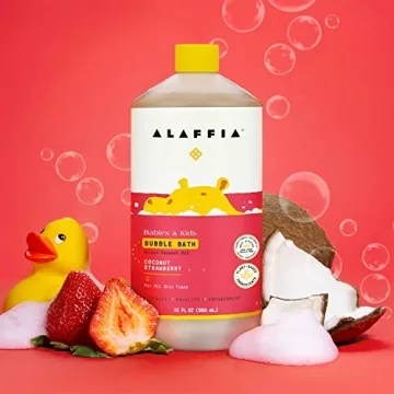 Alaffia Kids Bubble Bath Coconut Strawberry - Gentle & Fun