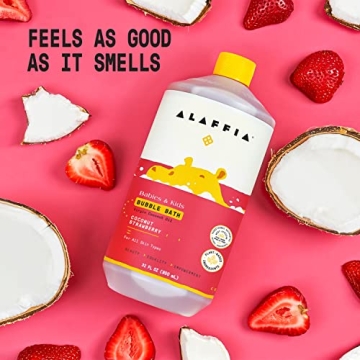 Alaffia Kids Bubble Bath Coconut Strawberry - Gentle & Fun