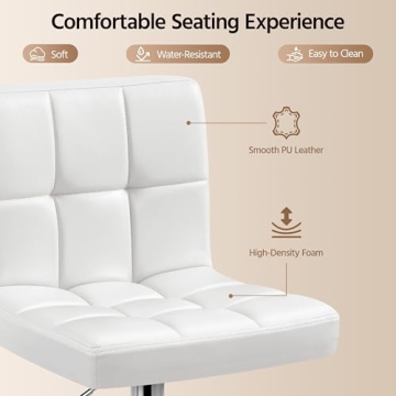 Yaheetech Adjustable Swivel Bar Stools Set of 4