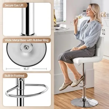 Yaheetech Adjustable Swivel Bar Stools Set of 4