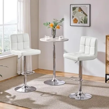 Yaheetech Adjustable Swivel Bar Stools Set of 4