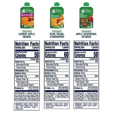 Gerber Organic Baby Food Pouches, 2nd Foods for Sitter, Fruit & Veggie Variety Pack, 3.5 Ounce (Set of 18)