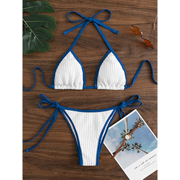 SHENHE Women's Sexy Bikini Sets Stylish Halter Triangle Swimsuits