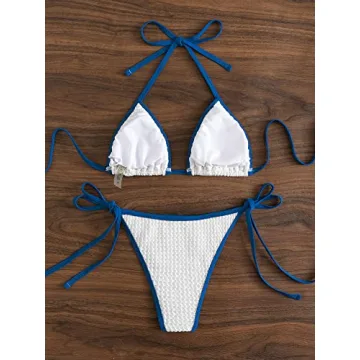 SHENHE Women's Sexy Bikini Sets Stylish Halter Triangle Swimsuits