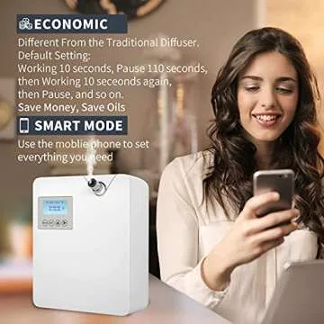JCLOUD Smart Scent Air Machine with Cold-Air Tech for Home, Hotel Scent Diffuser, Waterless Essential Oil Diffuser 300ML, HVAC Scent Diffuser for Essential Oils for Large Room, Office, Spa