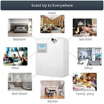 JCLOUD Smart Scent Air Machine with Cold-Air Tech for Home, Hotel Scent Diffuser, Waterless Essential Oil Diffuser 300ML, HVAC Scent Diffuser for Essential Oils for Large Room, Office, Spa