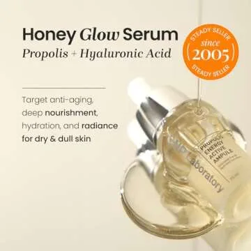 CNP Honey Glow Serum - Hyaluronic Acid & Propolis for Hydrating, Anti-Aging, Centella Soothing Serum...