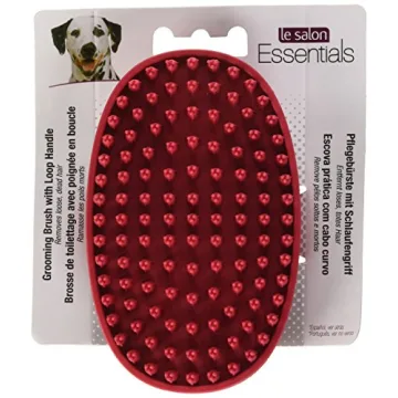 Rubber Grooming Brush for Short-Haired Pets by Le Salon Essentials