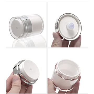 Wresty Airless Cosmetic Container 2 Pack for Travel and Home