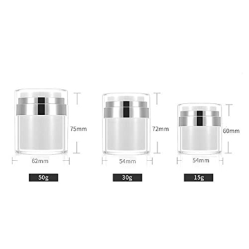 Wresty Airless Cosmetic Container 2 Pack for Travel and Home