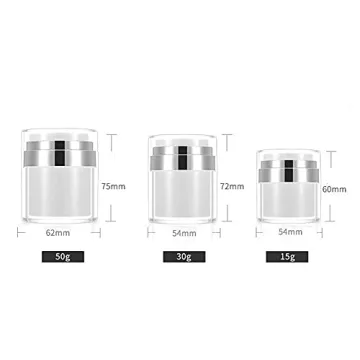 Wresty Airless Cosmetic Container 2 Pack for Travel and Home