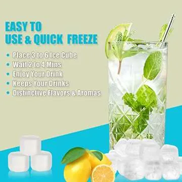 Reusable Ice Cubes That Chill Without Dilution - 20 Pack