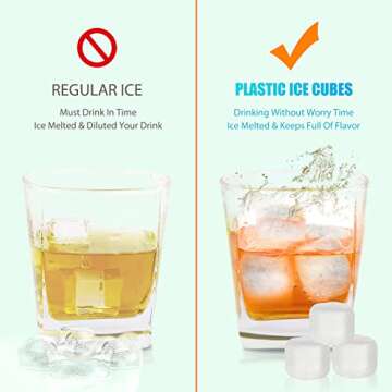Reusable Ice Cubes That Chill Without Dilution - 20 Pack