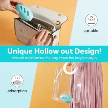 Washable Reusable Gel Lint Roller for Pet Hair，Portable Mini Dog Cat Pet Hair Remover for Clothes，Laundries ，Dust Fuzz Fur -Sticky Cleaner- Small Travel Animal Fur Removal Tool (Green)