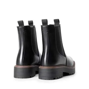 DREAM PAIRS Women's Chelsea Ankle Boots Square Toe Fashion Low Heel Lug Sole Platform Fall Booties Shoes