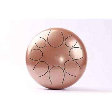 Steel Tongue Drum Handpan Drum 8 Notes 10 Inches Percussion Instrument with Padded Travel Bag & Gift