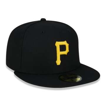 Men's Pittsburgh Pirates New Era Black Game Authentic Collection On-Field 59FIFTY Fitted Hat Size 7 5/8