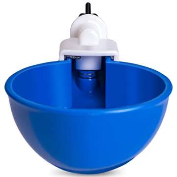 8 PCS Chicken Waterer, Automatic Chicken Feeders and Waterers Kit, Large Poultry Waterer Cups | Chicken Water Cups | Duck Waterer etc. (Blue)